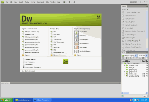 Dreamweaver Screenshot